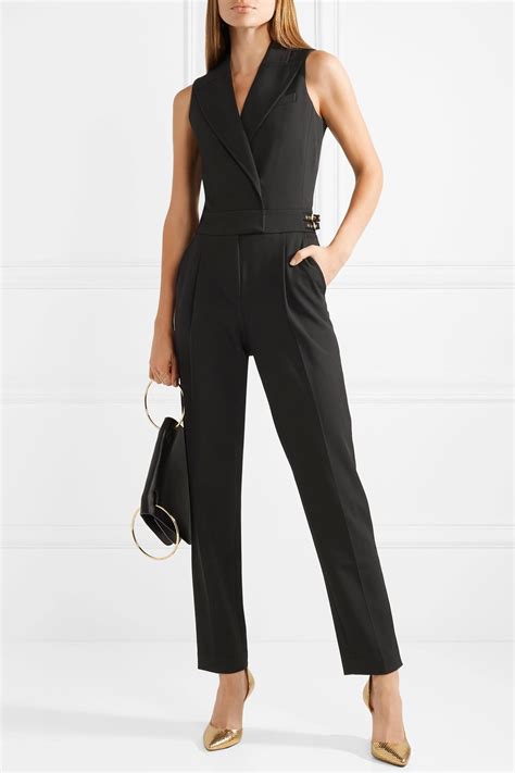 michael kors strapless jumpsuit|Michael Kors sleeveless black jumpsuit.